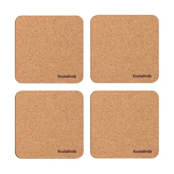 Viva lasinalunen 9,6x9,6 cm 4-pack. - Korkki - Kosta Boda