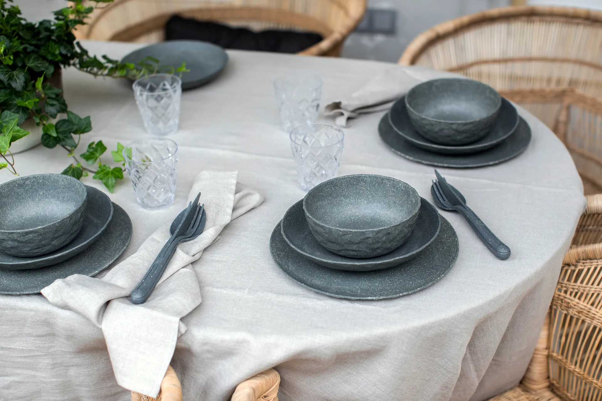 Club kulho Ø16,2 cm 4-pack biokierrätysmuovi, Nature ash grey Koziol