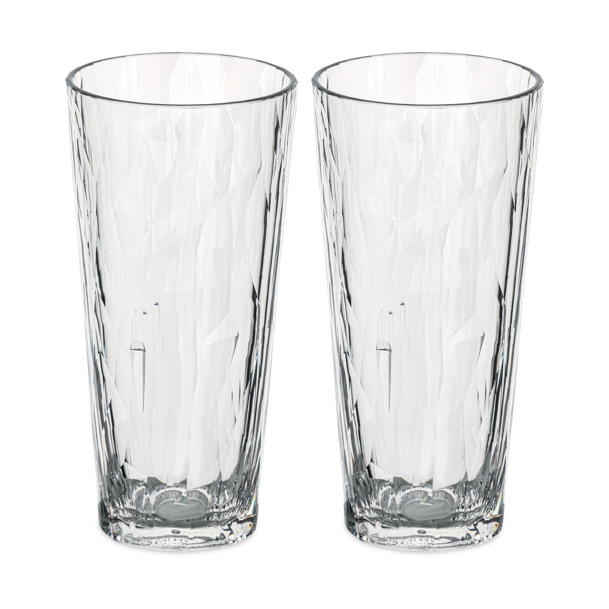 Koziol Club No. 19 juomalasi muovi 25 cl 2-pack Kristallinkirkas