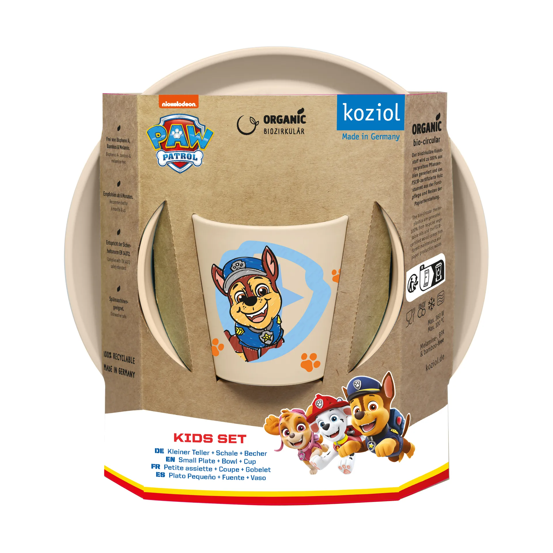 Connect Paw Patrol lastenastiasto 3 osaa., Beige Koziol