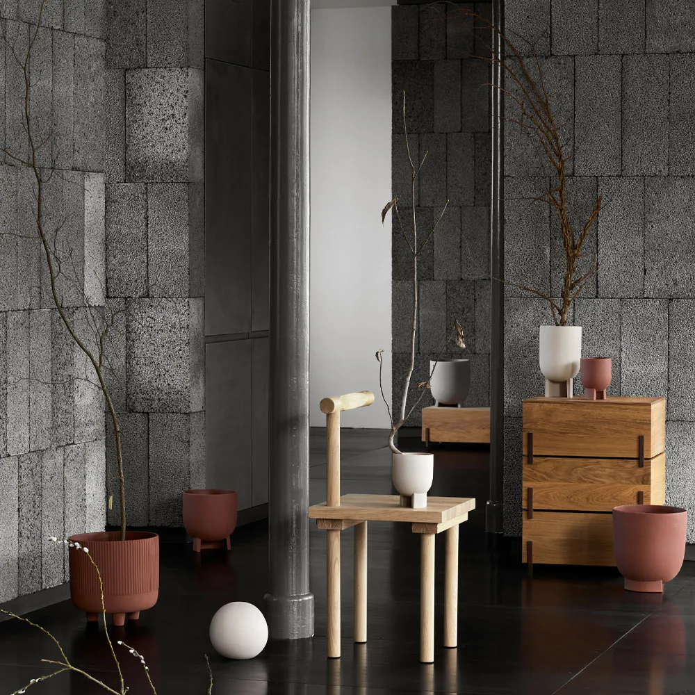 Bowl kulho, Grey engobe, large Kristina Dam Studio