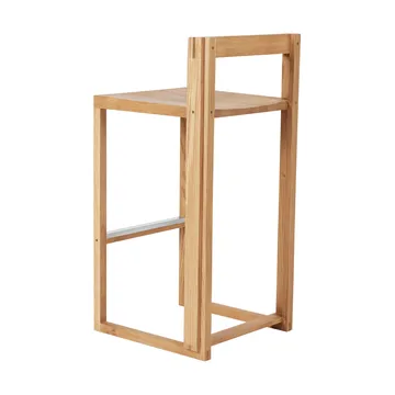 Outline baarituoli 75 cm - Lämmin lakattu tammi harjattu teräs - Kristina Dam Studio