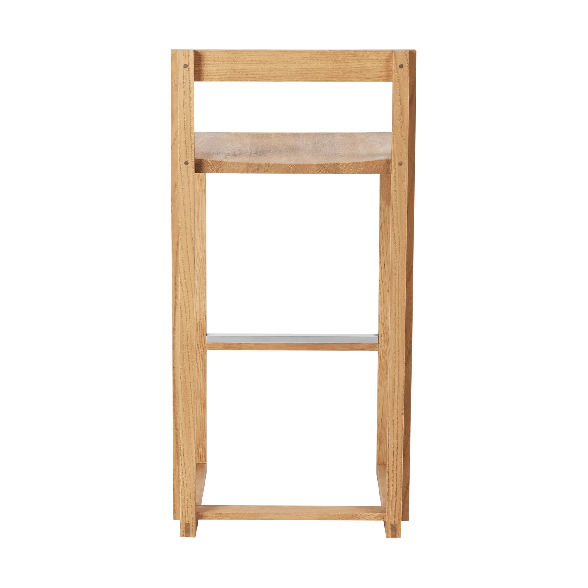 Outline baarituoli 75 cm, Lämmin lakattu tammi harjattu teräs Kristina Dam Studio