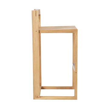 Outline baarituoli 75 cm - Lämmin lakattu tammi harjattu teräs - Kristina Dam Studio