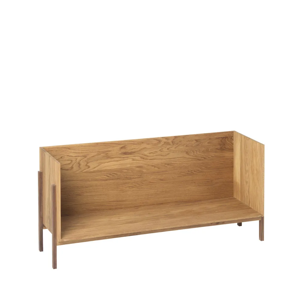 Stack hylly, Oak, add on, tummaksi öljytty saksanpähkinäkiinnike Kristina Dam Studio