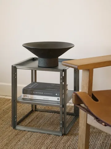 Taittuva sivupöytä 40×40 cm - Harjattu ruostumaton teräs - Kristina Dam Studio