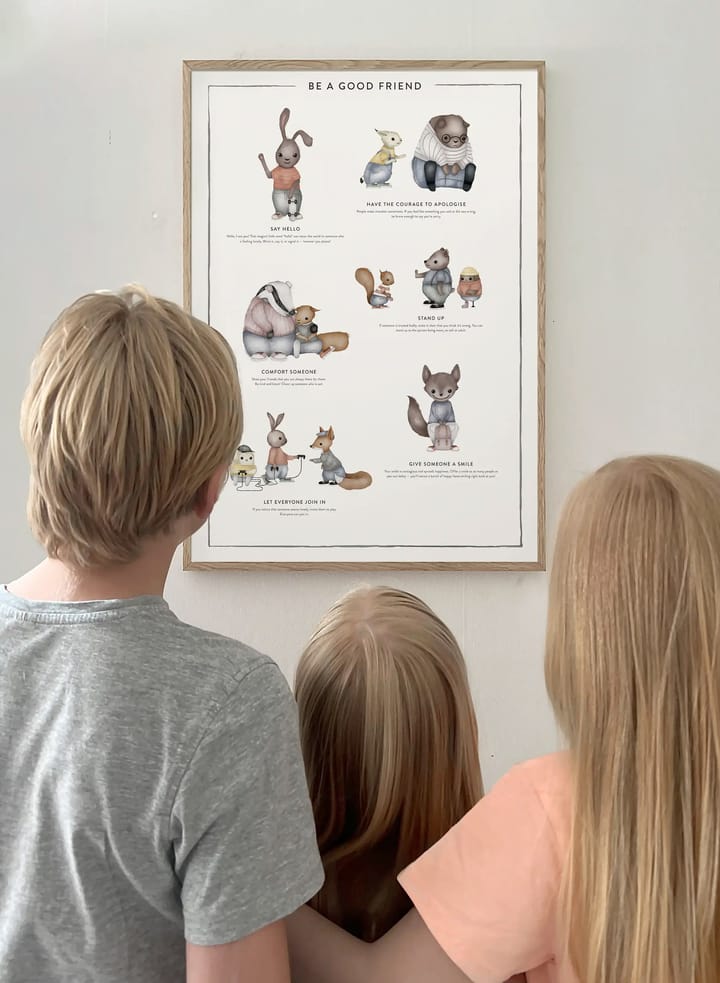 Be a good friend juliste, 30x40 cm Kunskapstavlan®