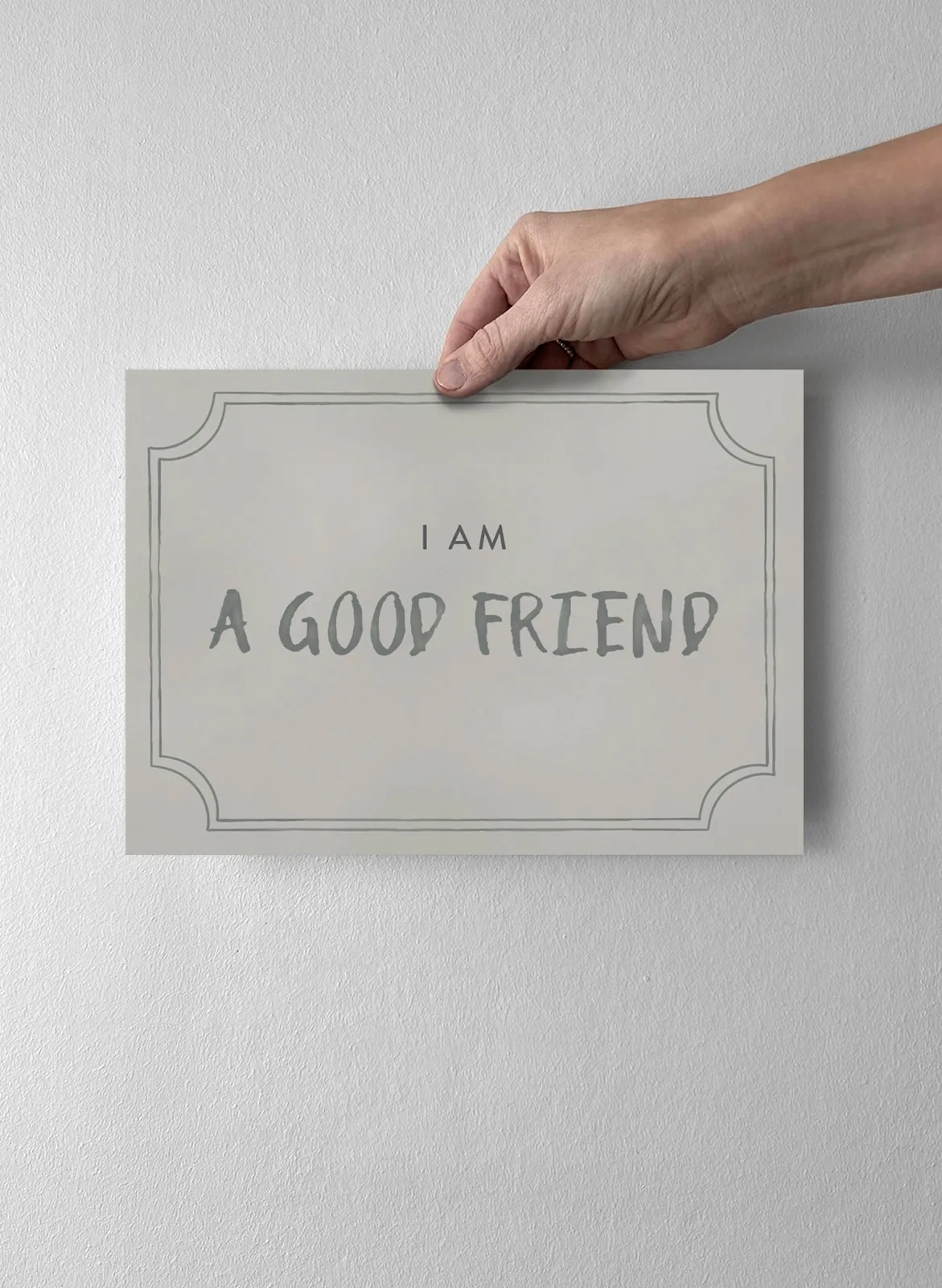 Good friend diplomi juliste 21x30 cm, Dusty mint Kunskapstavlan®