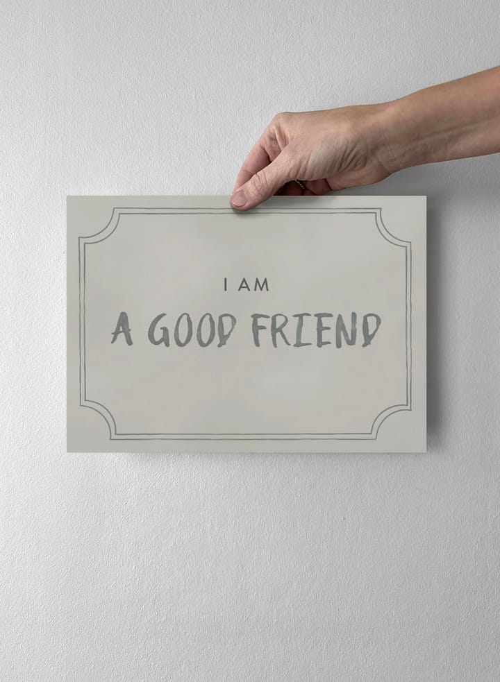 Good friend diplomi juliste 21x30 cm, Dusty mint Kunskapstavlan®