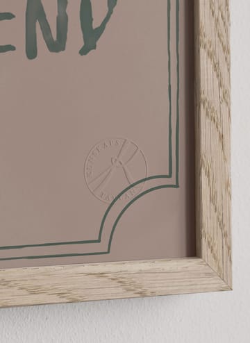 Good friend diplomi juliste 21x30 cm - Dusty rose - Kunskapstavlan®