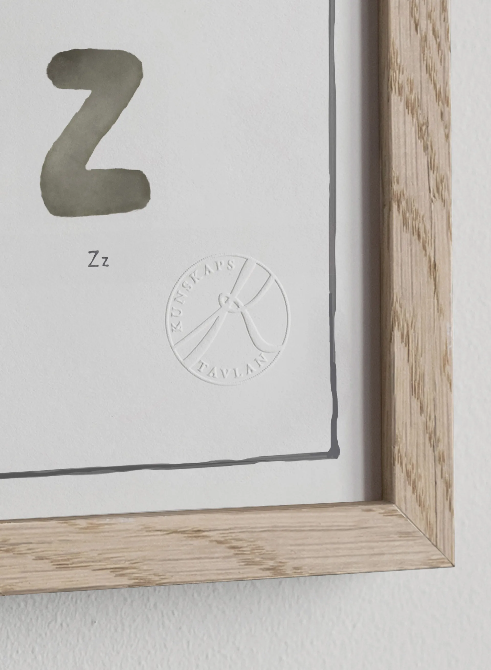 The alphabet watercolour juliste, 50x70 cm Kunskapstavlan®