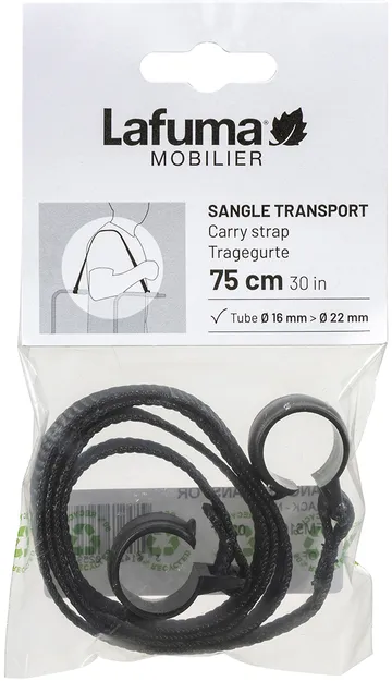 Lafuma kantohihna tuolille - Musta noir - Lafuma