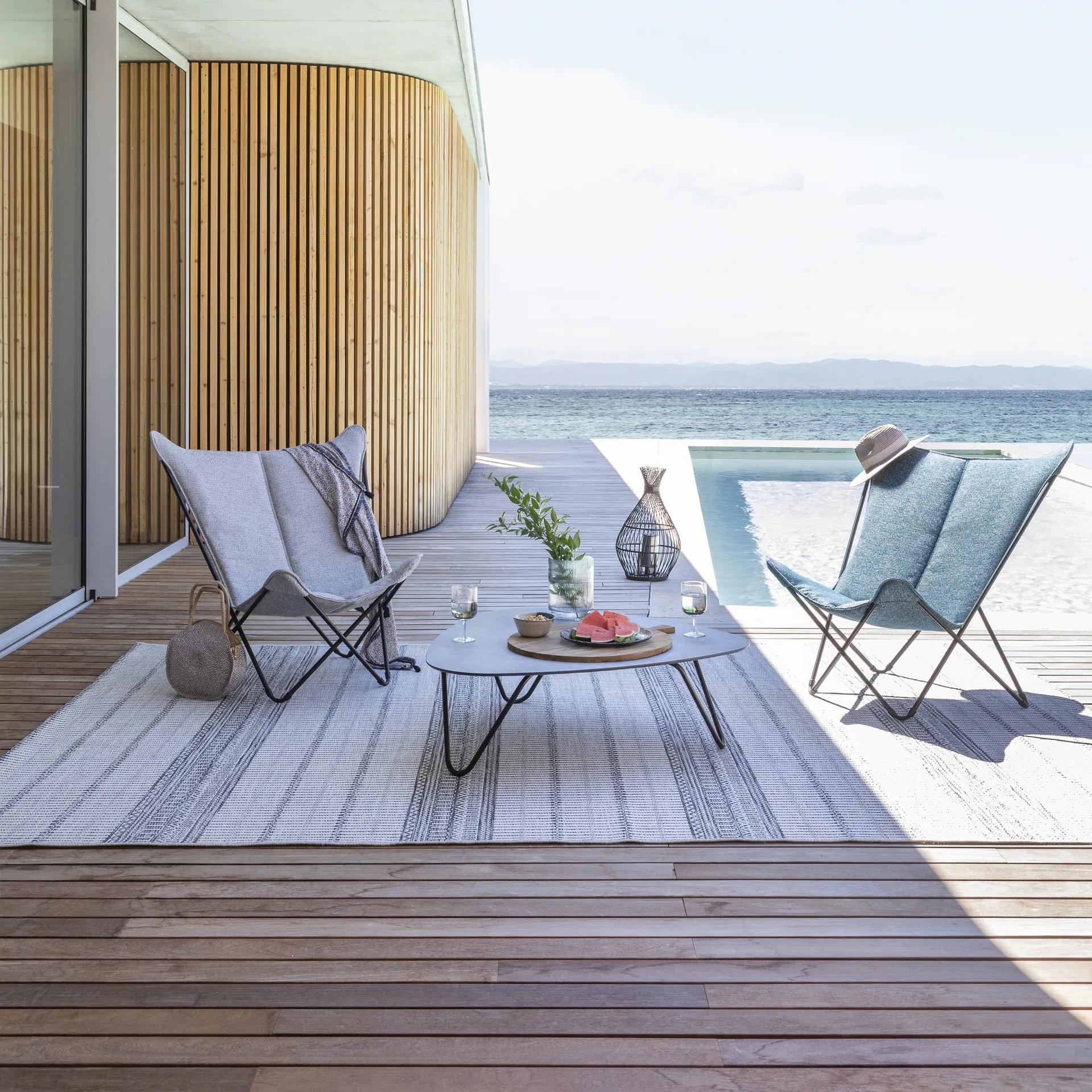 Sphinx aurinkotuoli, Sunbrella Cobalt Lafuma