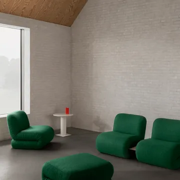 BAU nojatuoli - Divina melange-tummanvihreä, suora - Lammhults