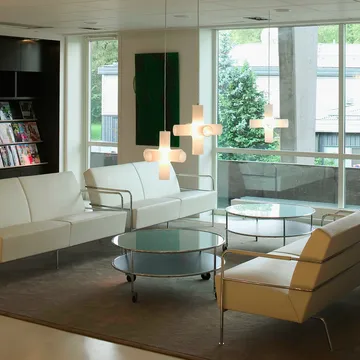 Chicago III sohvapöytä - Valkoinen laminaatti-kromi - Lammhults