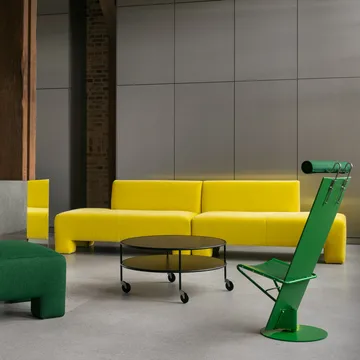 Chicago sohvapöytä - Musta laminaatti, Ø90 cm - Lammhults