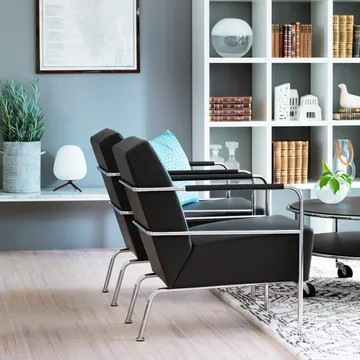 Cinema nojatuoli - Remix 183 tummanharmaa-kromi - Lammhults