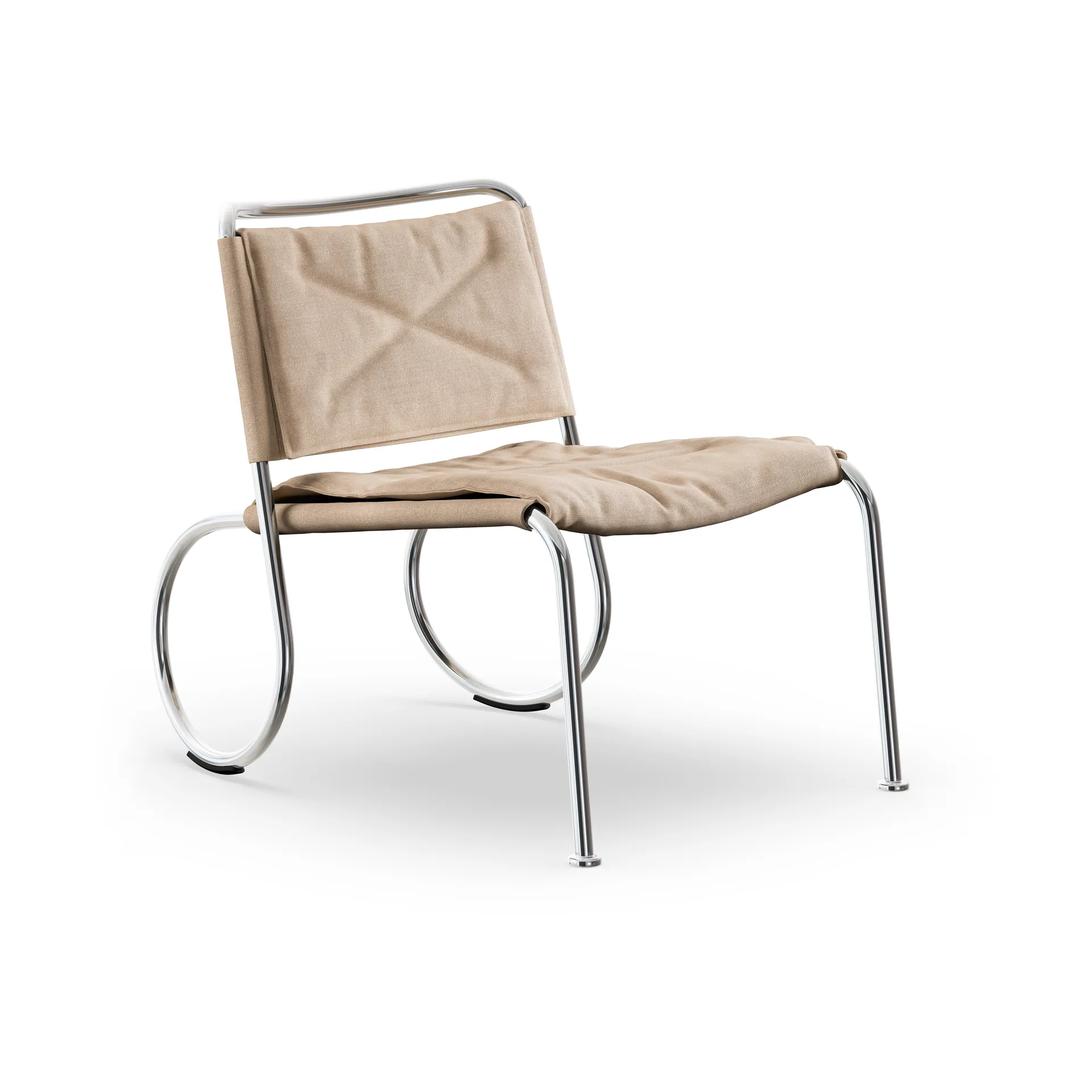 Corso easy chair tuoli, Pellavakangas natural-kromi Lammhults