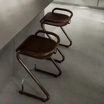 S70-3 baarijakkara - Elmo Nordic nahka Cognac kromijalusta - Lammhults