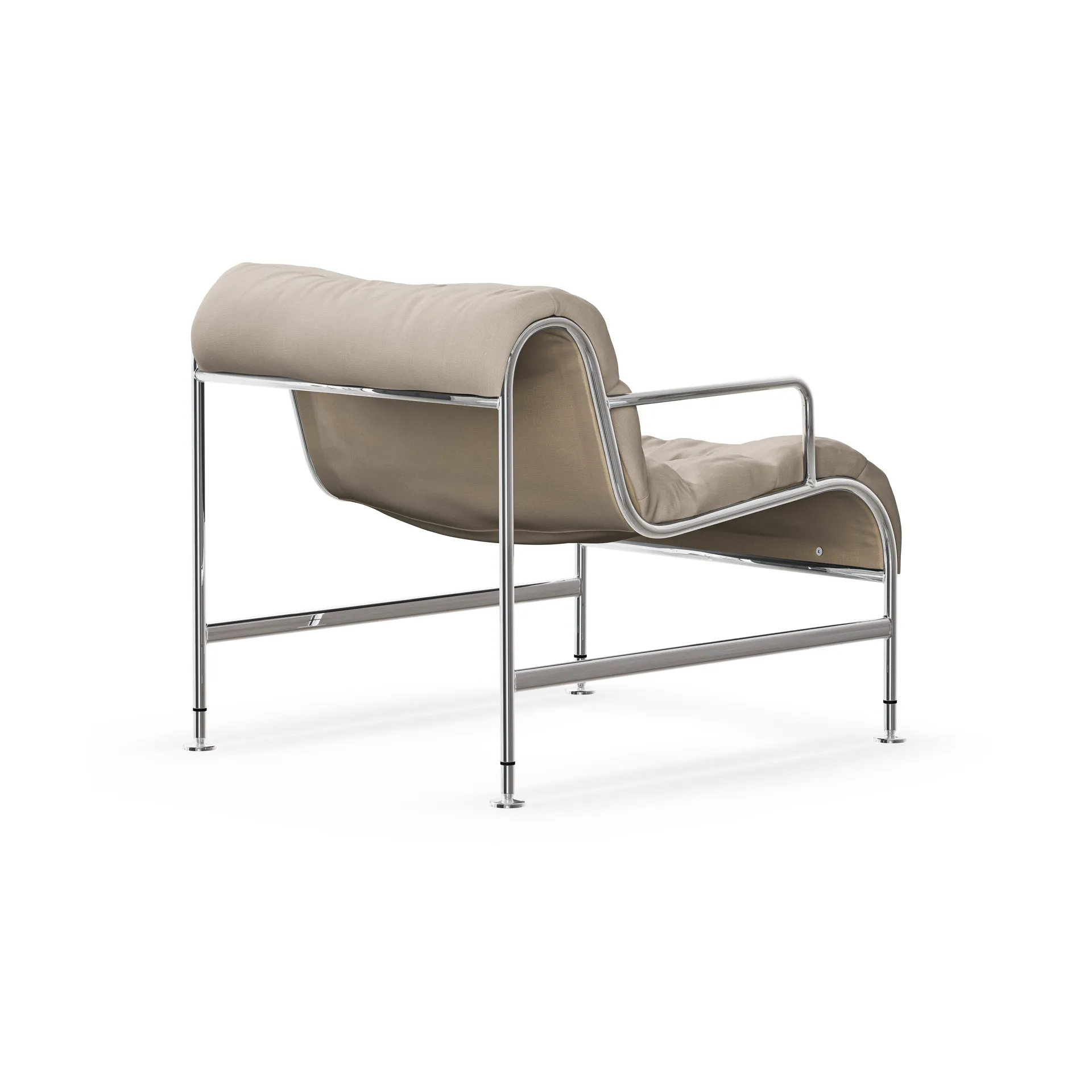 Sunny nojatuoli käsinojilla, Mauro Putty kromijalusta Lammhults