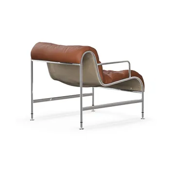 Sunny nojatuoli käsinojilla - Nahka Cognac kromijalusta - Lammhults