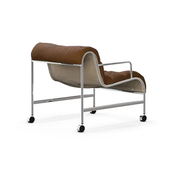 Sunny nojatuoli käsinojilla - Vidar ruskeaksi kromattu pyöräteline - Lammhults