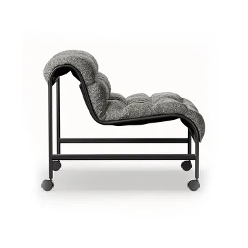 Sunny nojatuoli käsinojilla - Zero musta mattamusta jalusta pyörillä - Lammhults