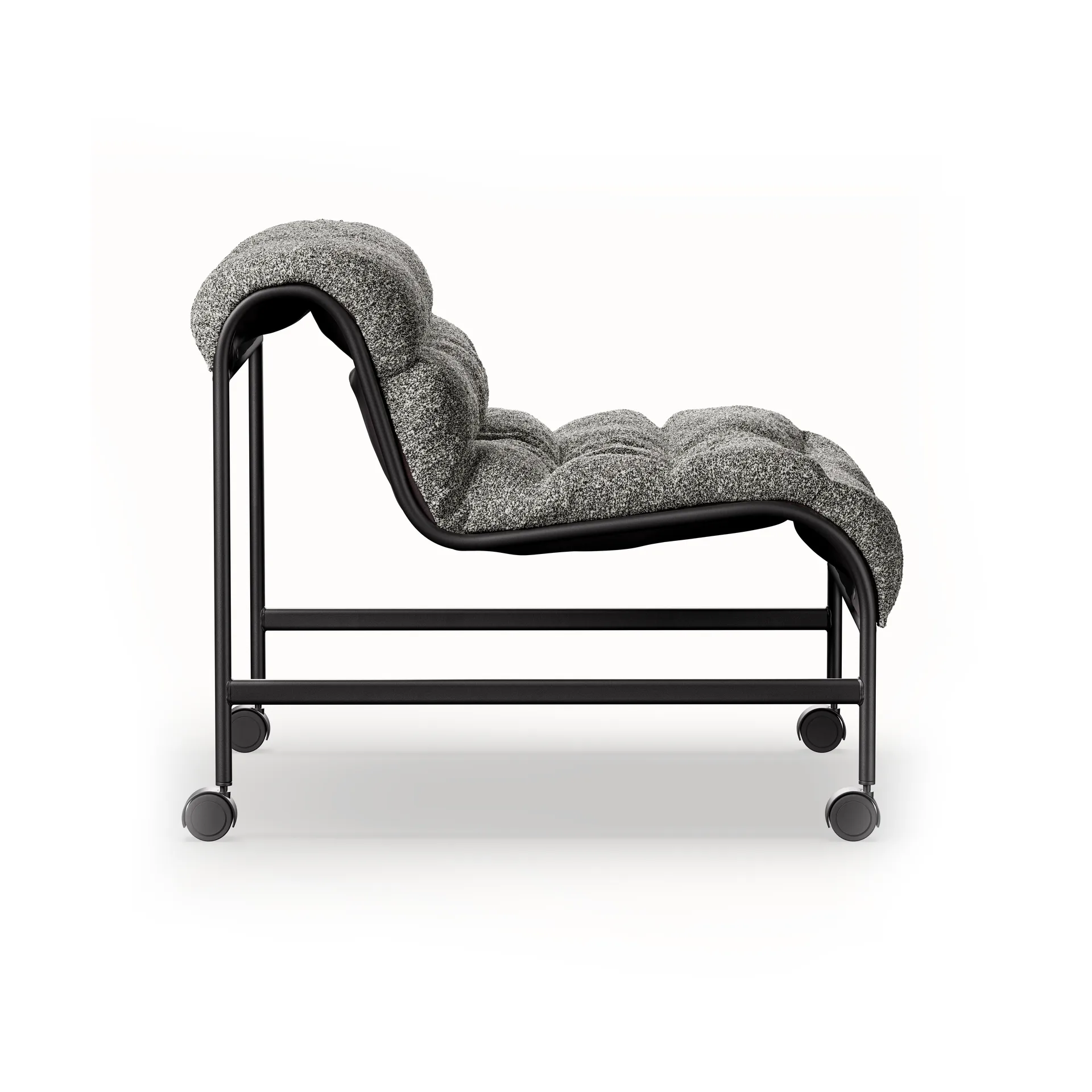 Sunny nojatuoli, Zero musta mattamusta jalusta pyörillä Lammhults