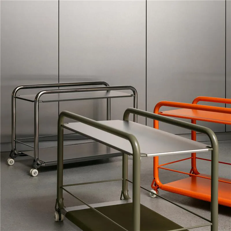 Tension rullavaunu, Kromi beige nahkamatto Lammhults