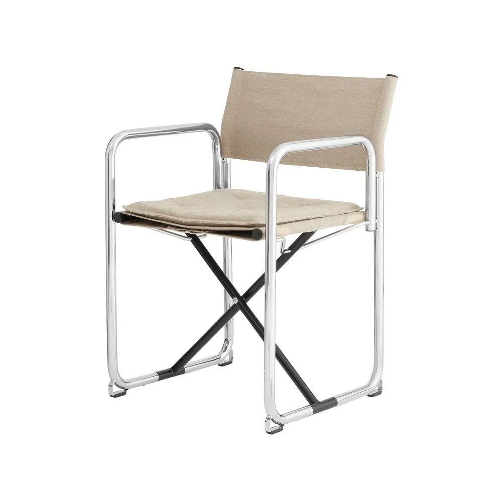 X75-2 käsinojatuoli, Luonnonvärinen pellavakangas-kromi Lammhults