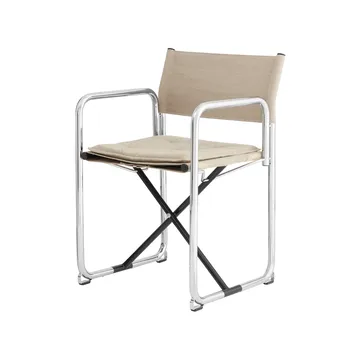 X75-2 käsinojatuoli - Luonnonvärinen pellavakangas-kromi - Lammhults