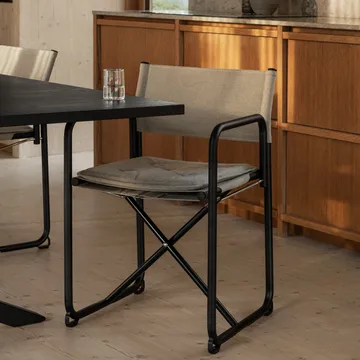 X75-2 käsinojatuoli - Pellavakangas luonnollinen kromatut jalat - Lammhults