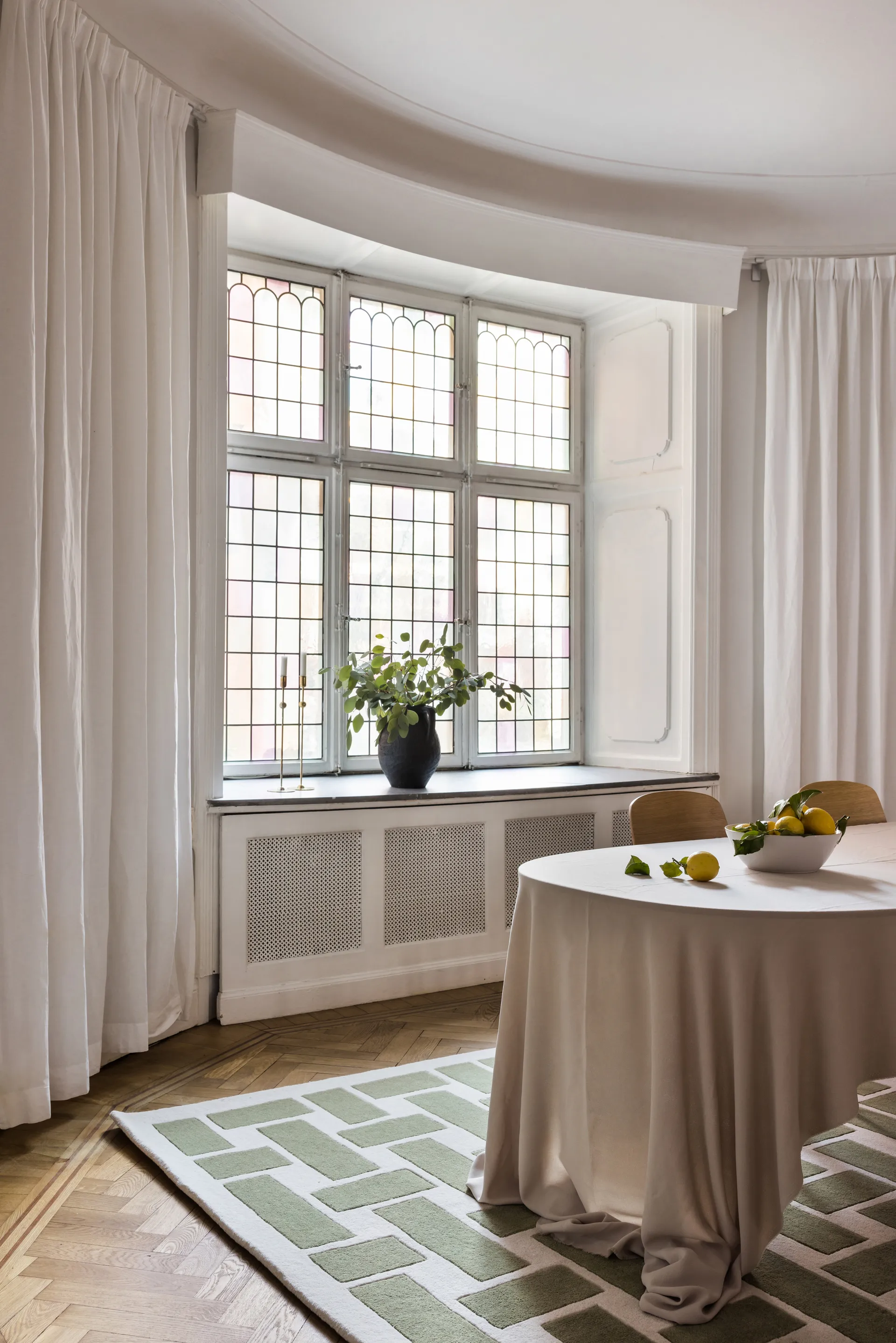 60S Geo Basket Weave -villamatto, Olive, 180 x 270 cm Layered