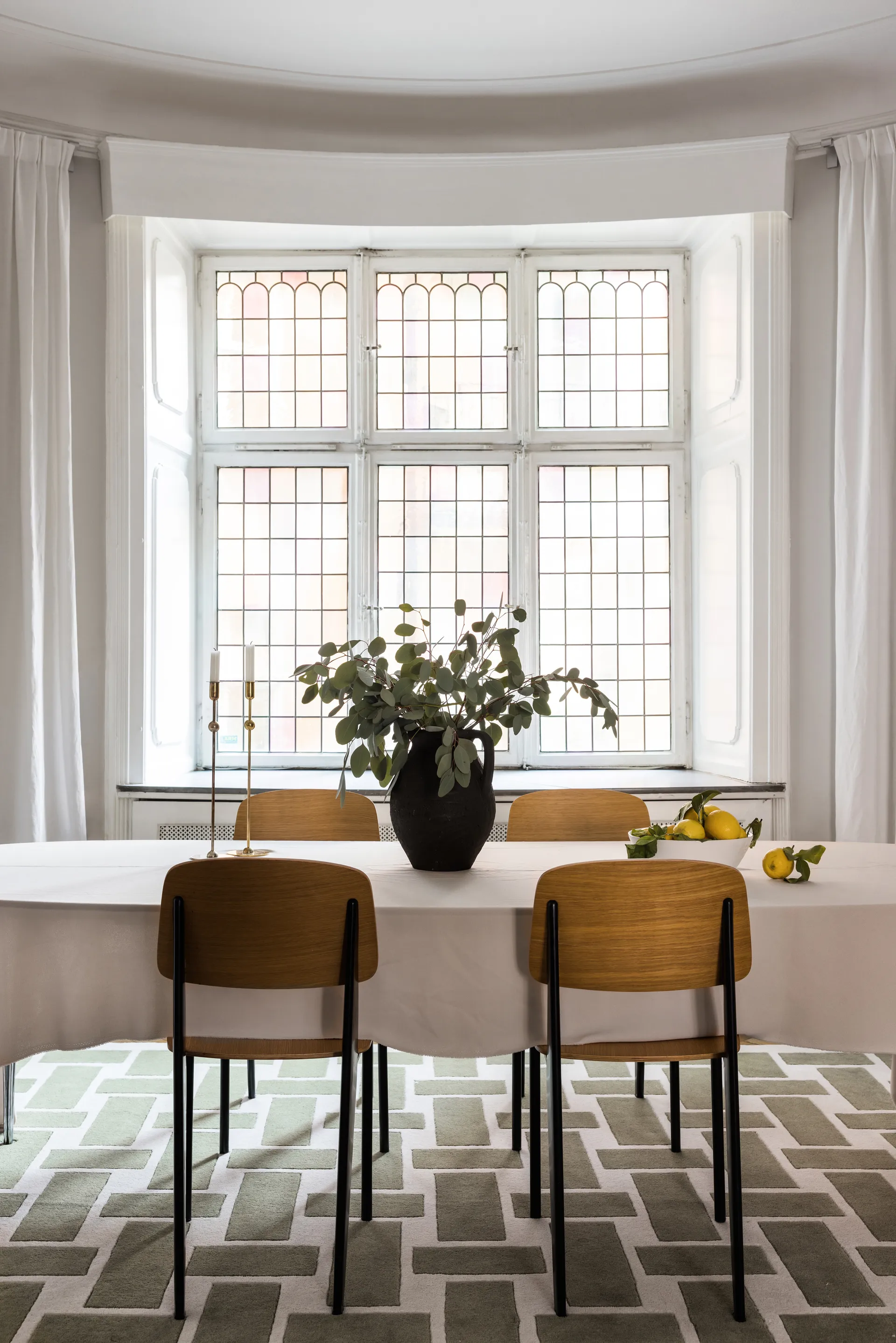 60S Geo Basket Weave -villamatto, Olive, 180 x 270 cm Layered