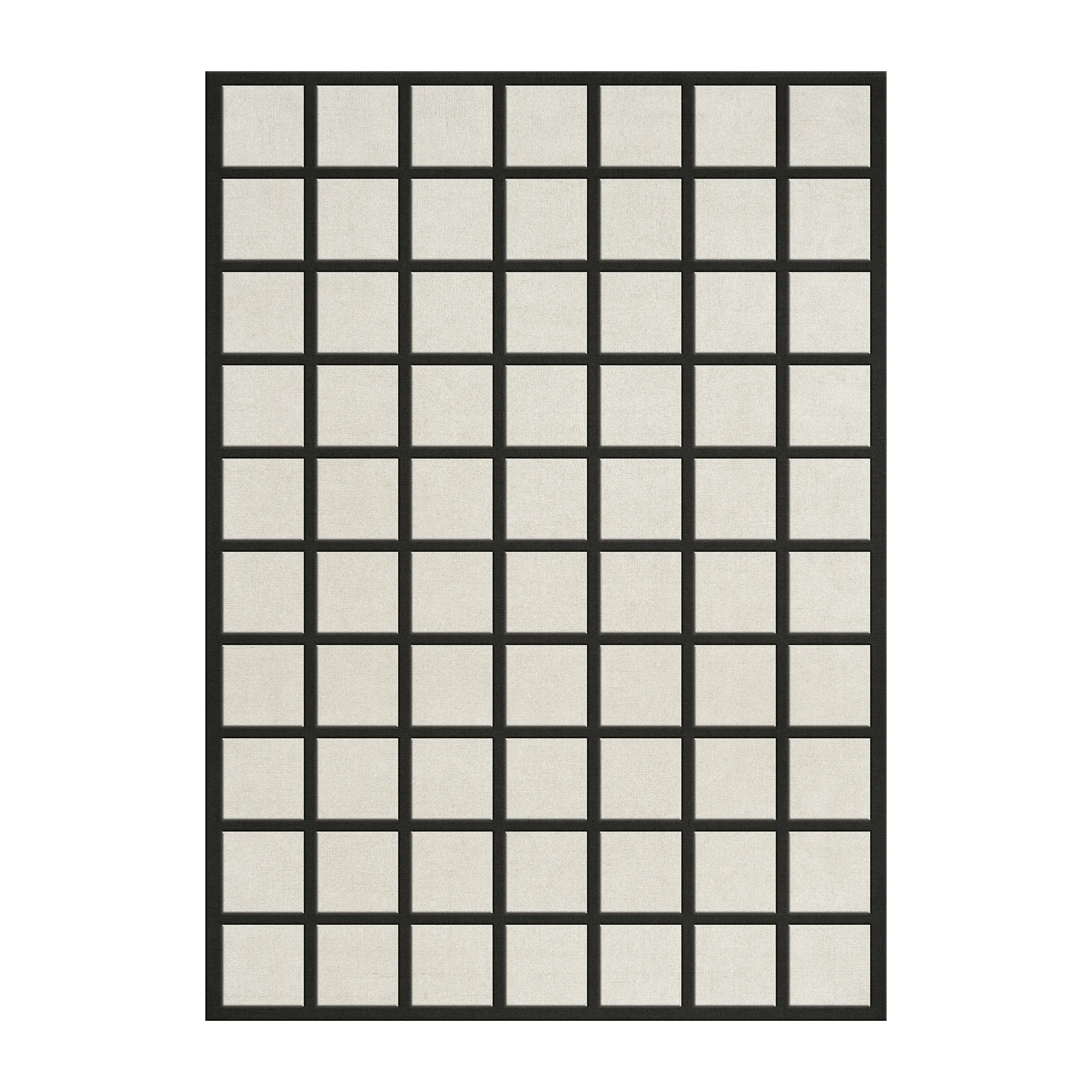 Avenue Checked Bone -villamatto, White, 180 x 270 cm Layered