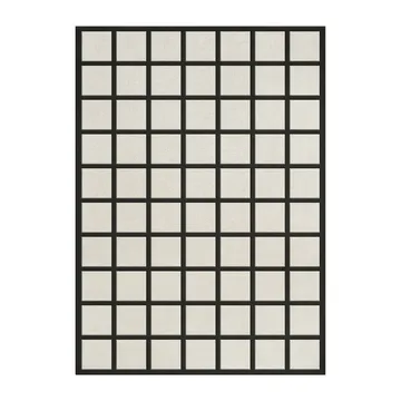 Avenue Checked Bone -villamatto - White, 250 x 350 cm - Layered