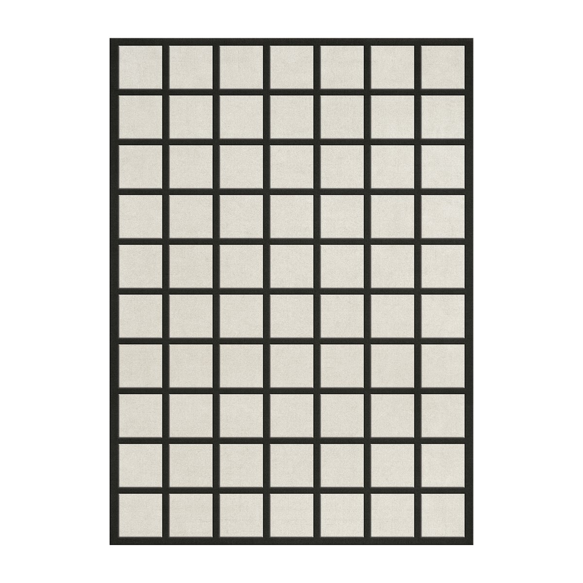 Layered Avenue Checked Bone -villamatto White, 250 x 350 cm