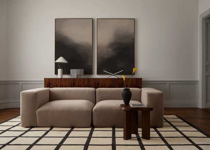 Avenue Checked Bone -villamatto, White, 250 x 350 cm Layered
