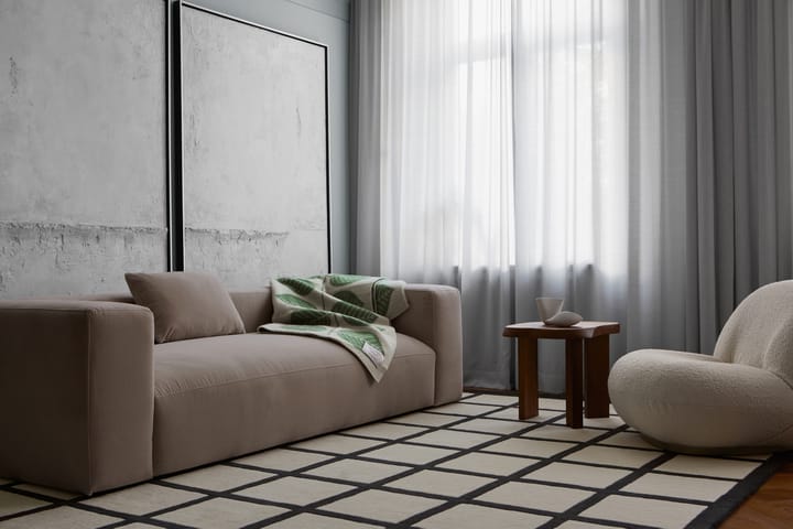 Avenue Checked Bone -villamatto, White, 250 x 350 cm Layered