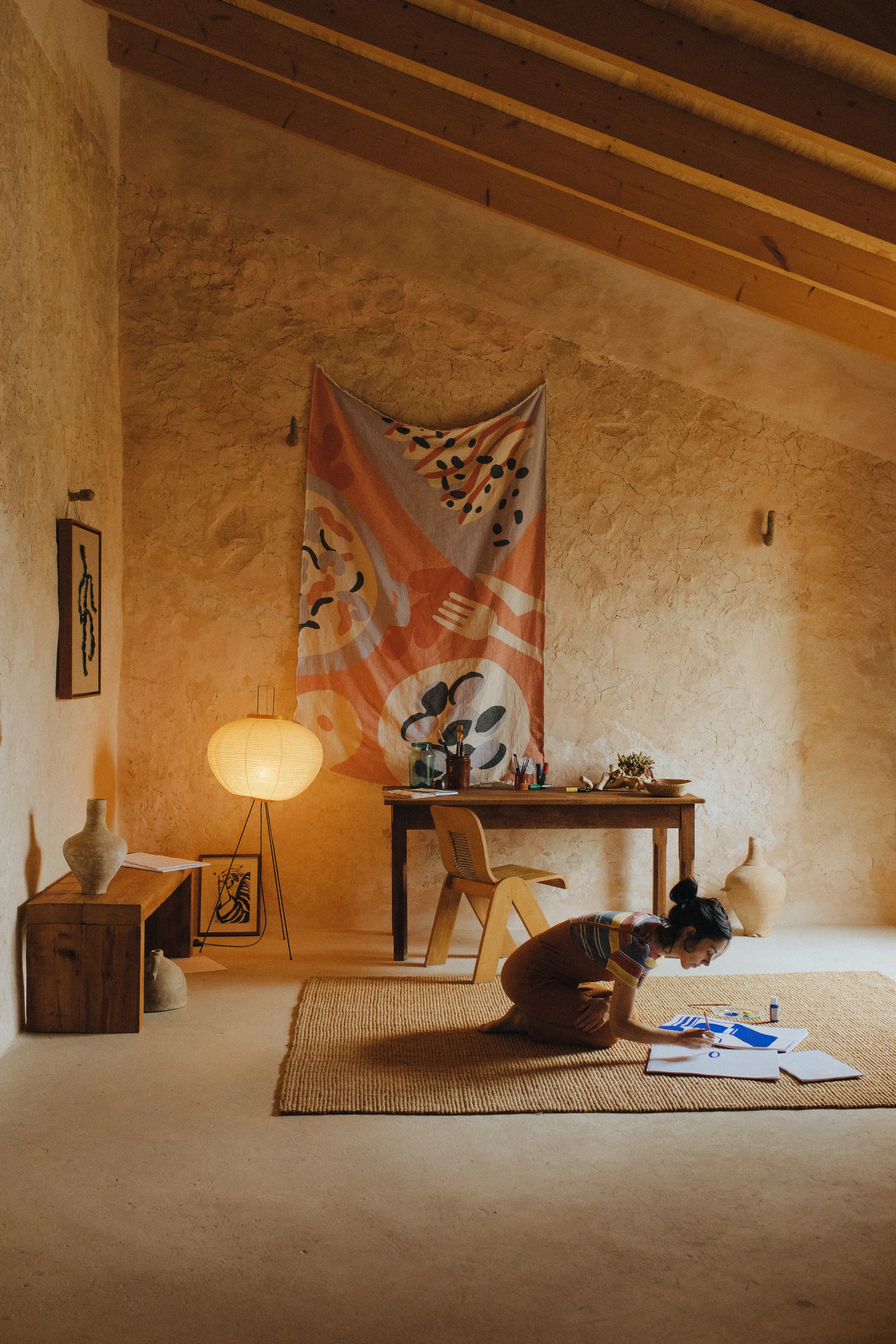 Boqueron puuvillahuopa 130 x 220 cm, Punainen Layered