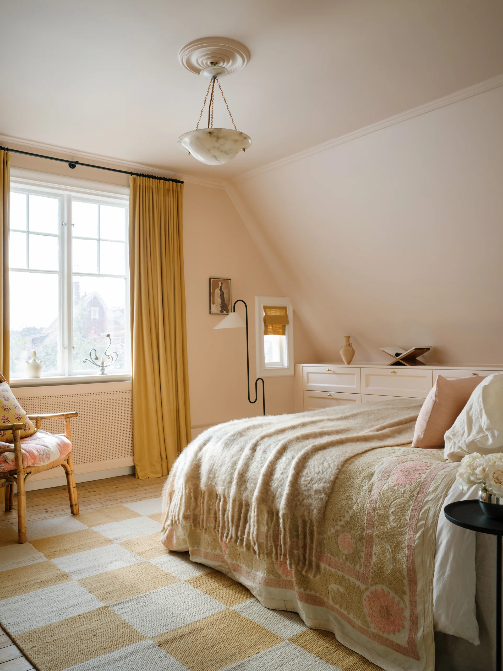 Chess villamatto, Harvest yellow, 180x270 cm Layered