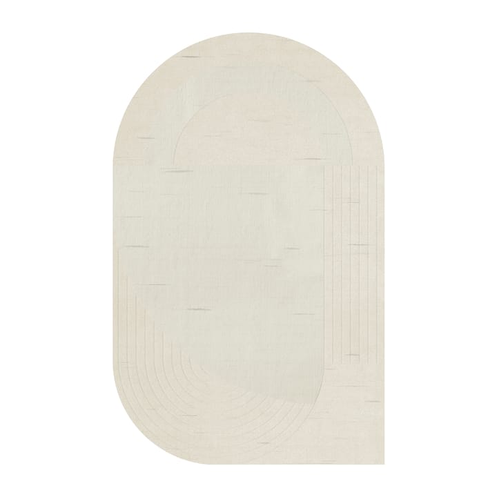Circular villamatto 180 x 270 cm - Bone white - Layered