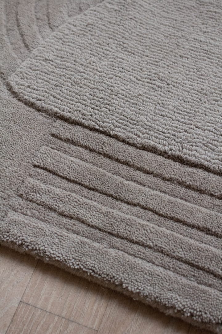 Circular villamatto 180 x 270 cm, Light oatmeal Layered