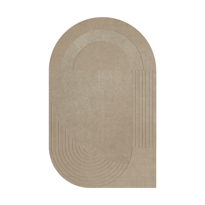 Circular villamatto 180 x 270 cm - Sand - Layered