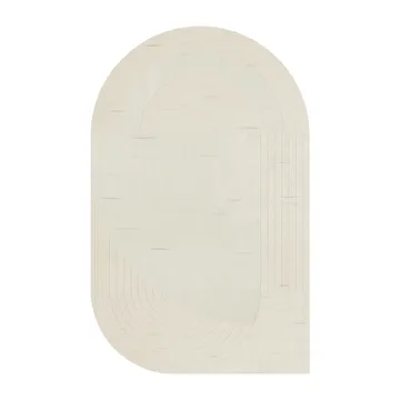Circular villamatto 220 x 350 cm - Bone white - Layered