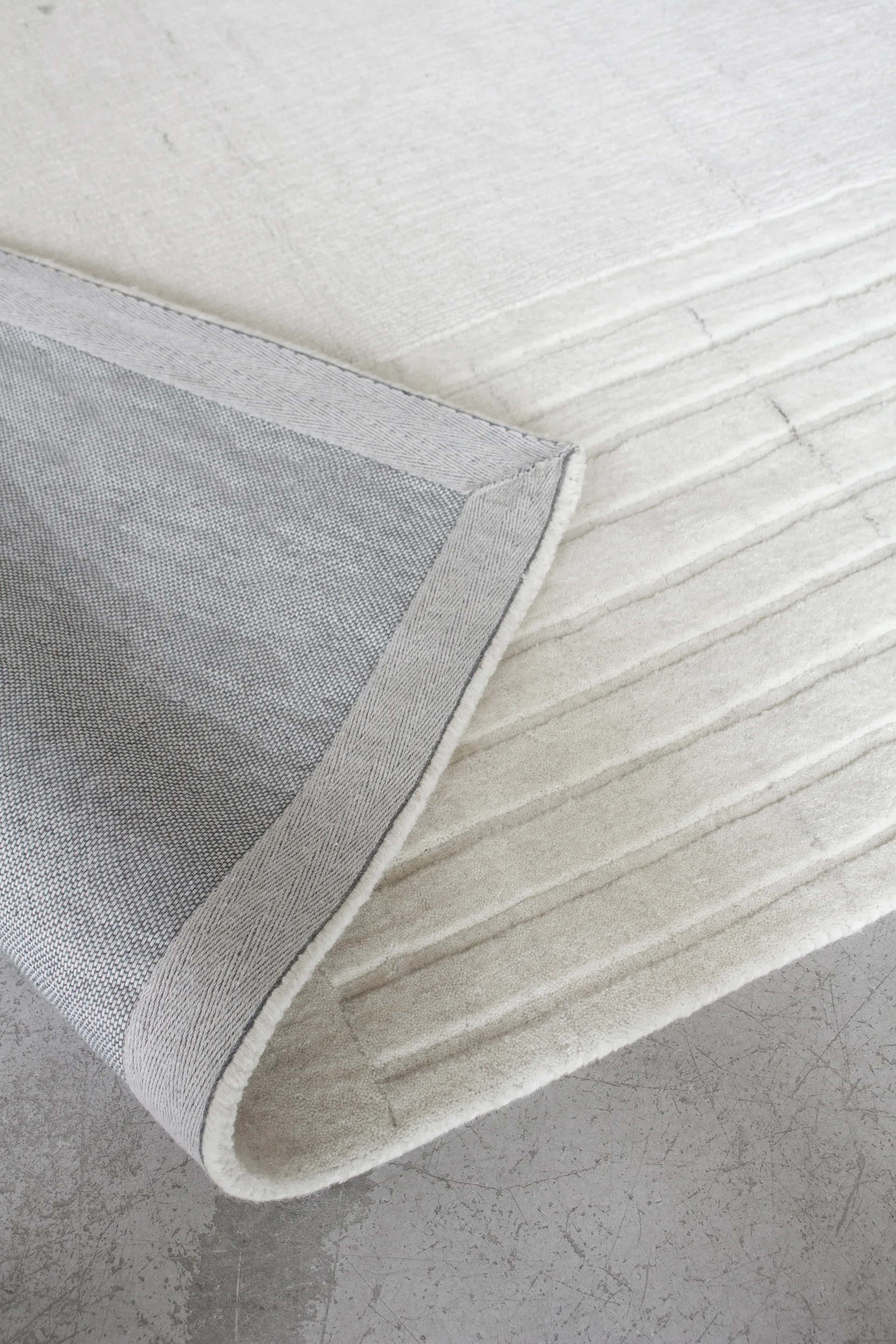 Circular villamatto 220 x 350 cm, Bone white Layered
