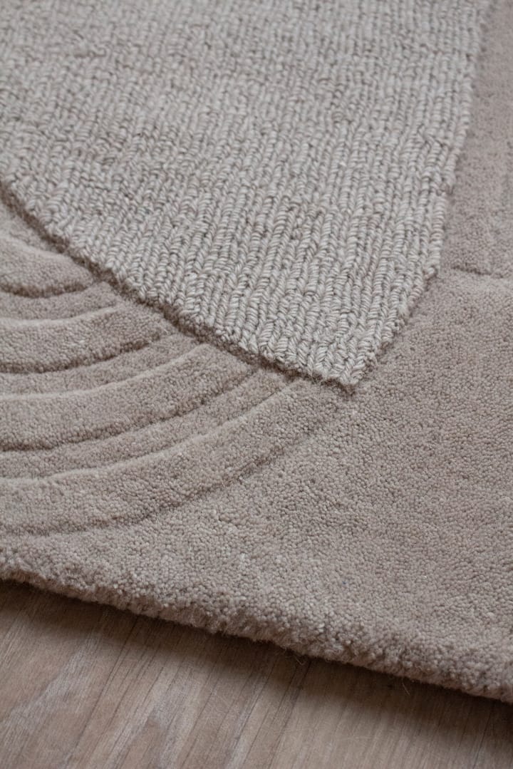 Circular villamatto 220 x 350 cm, Light oatmeal Layered