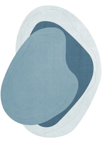 Erik Bratsberg Lozza villamatto - Teal, 210x270 cm - Layered