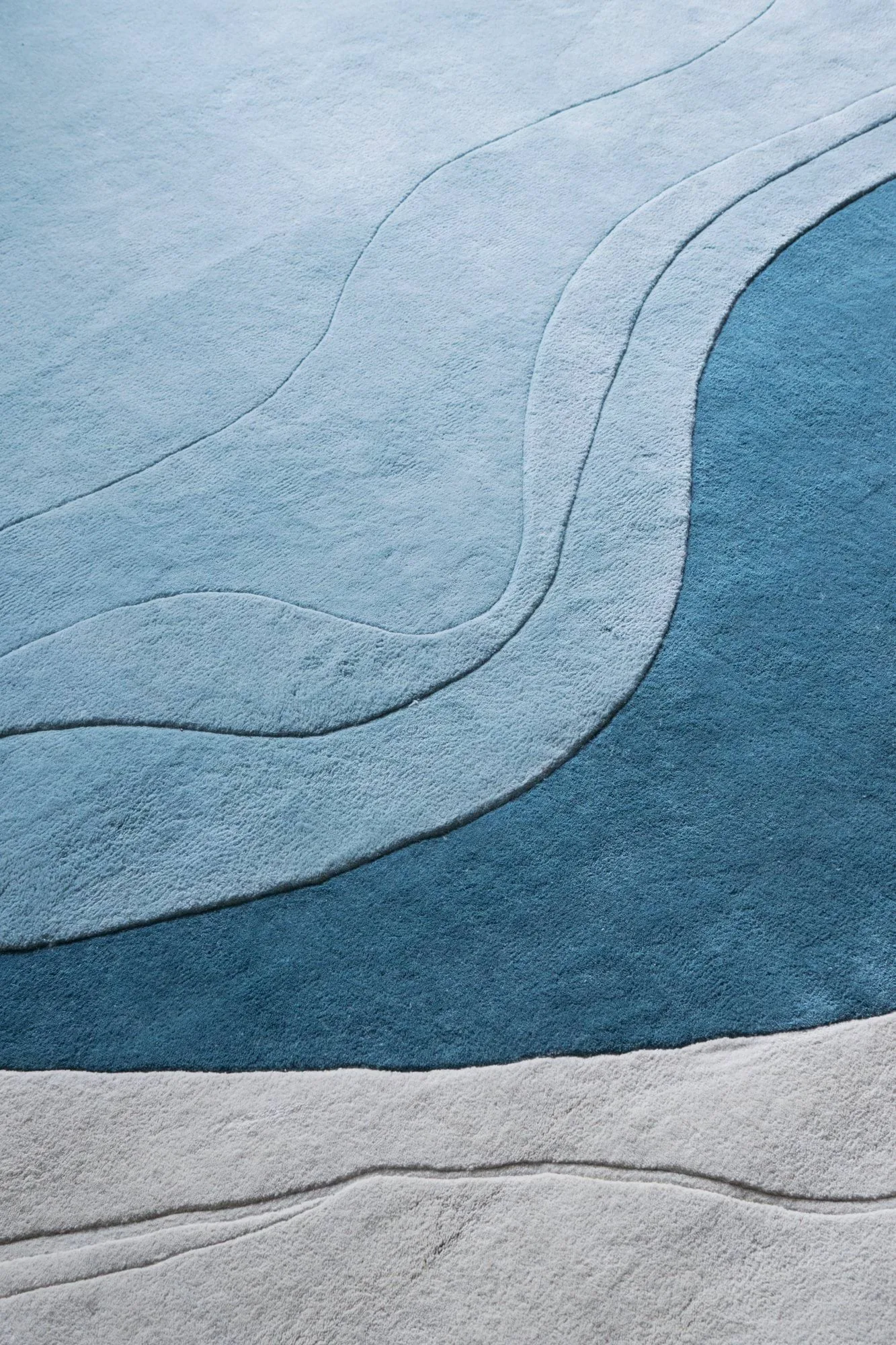 Erik Bratsberg Lozza villamatto, Teal, 210x270 cm Layered