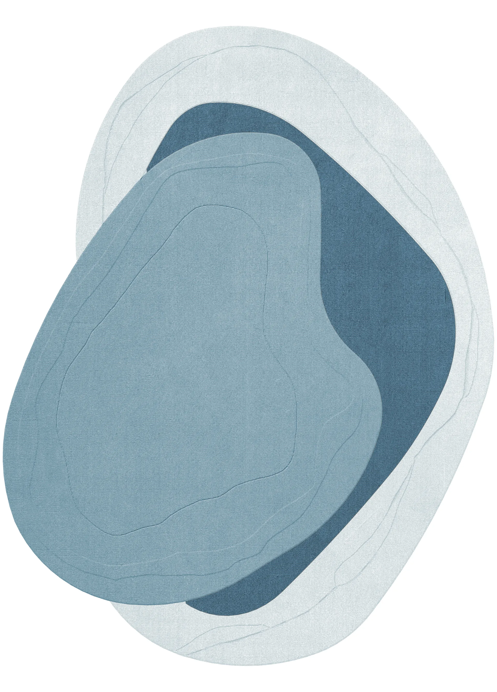 Layered Erik Bratsberg Lozza villamatto Teal, 230x300 cm